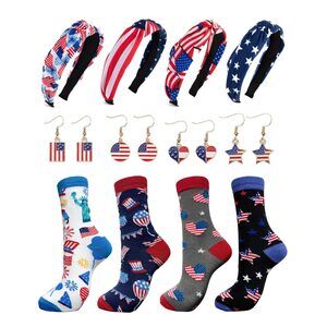 2521 4th Of July Accessoriess Set - 12pcs Patriotic Costume
